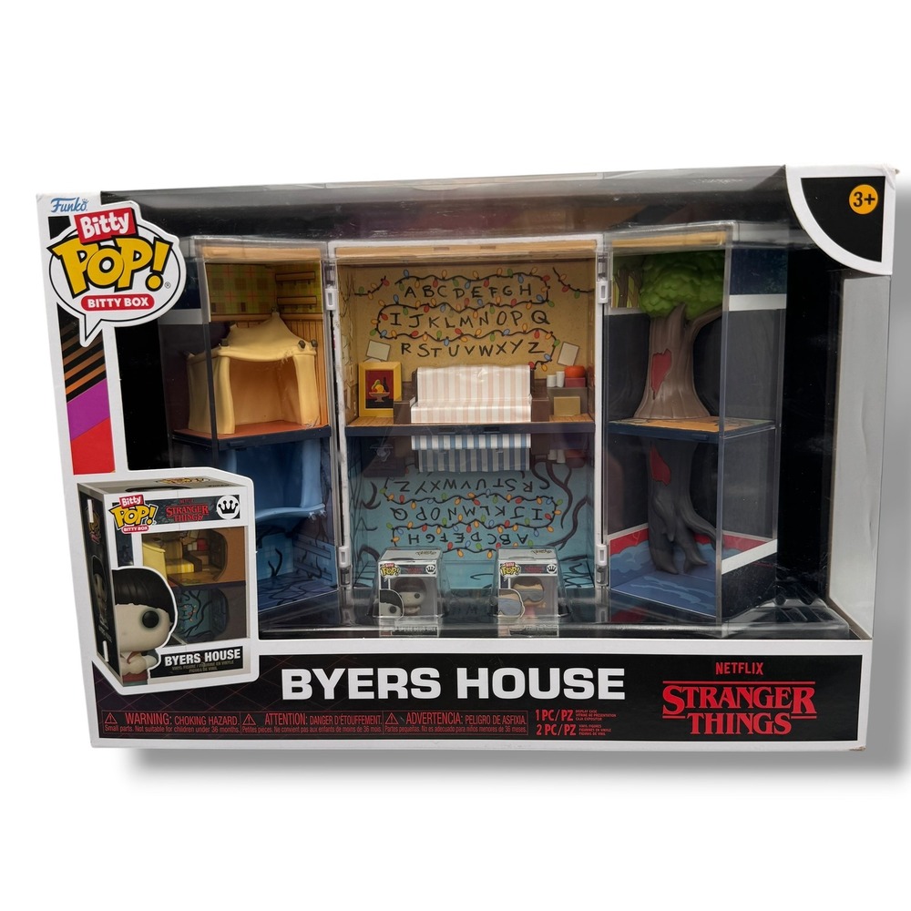 Funko Bitty Pop Stranger Things Byers House Display Case Set with 2 Figures - Picture 1 of 9